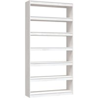 Bücherregal/Raumteiler Weiß 100x30x200 cm Kiefer Massivholz Vidaxl von VIDAXL