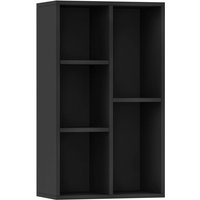 Bücherregal/Sideboard Schwarz 50x25x80 cm Holzwerkstoff Vidaxl Schwarz von BONNEVIE