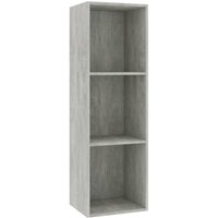 Bücherregal/TV-Schrank Betongrau 36x30x114 cm Holzwerkstoff vidaXL55738 von BONNEVIE