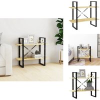 Bücherregal 2 Böden 80x30x70 cm Massivholz Kiefer - Bücherregal - Holzmöbel - Regal - Industrielles Design - Kiefernholz Bücherregal 2 Böden 80x30x70 cm Massivholz Kiefer - Bücherregal - Holzmöbel - Regal - Industrielles Design - Kiefernholz von VIDAXL