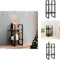 Bücherregal 2 Böden Grau 40x30x70 cm Massivholz Kiefer - Buche Regal - Holzkasten - Industrielles Design - Bücherständer - Raumgestaltung Bücherregal 2 Böden Grau 40x30x70 cm Massivholz Kiefer - Buche Regal - Holzkasten - Industrielles Design - Bücherständer - Raumgestaltung von VIDAXL
