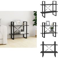 Bücherregal 2 Fächer Grau 80x30x70 cm Holzwerkstoff - Bücherregal - Regal - Industrielles Design - Graues Bücherregal - Holzkasten Bücherregal 2 Fächer Grau 80x30x70 cm Holzwerkstoff - Bücherregal - Regal - Industrielles Design - Graues Bücherregal - Holzkasten von VIDAXL