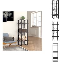 Bücherregal 3 Fächer Grau 40x30x105 cm Holzwerkstoff - Industrielles Design - Bücherregal - Holzwerkstoff Regal - Regal Grau - Aufbewahrungslösung Bücherregal 3 Fächer Grau 40x30x105 cm Holzwerkstoff - Industrielles Design - Bücherregal - Holzwerkstoff Regal - Regal Grau - Aufbewahrungslösung von VIDAXL