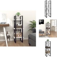 Bücherregal 3 Fächer Weiß 40x30x105 cm Holzwerkstoff - Bücherregal - Holzregal - Weißes Regal - Industrielles Design - Aufbewahrungslösung Bücherregal 3 Fächer Weiß 40x30x105 cm Holzwerkstoff - Bücherregal - Holzregal - Weißes Regal - Industrielles Design - Aufbewahrungslösung von VIDAXL