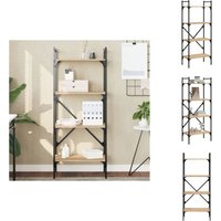 Bücherregal 4 Fächer Sonoma-Eiche 56x31,5x138,5cm Holzwerkstoff - Buche Regal - Bücherregal - Wohnwand - Eiche Deko - Regal Schlafzimmer Bücherregal 4 Fächer Sonoma-Eiche 56x31,5x138,5cm Holzwerkstoff - Buche Regal - Bücherregal - Wohnwand - Eiche Deko - Regal Schlafzimmer von VIDAXL