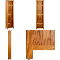 Bücherregal 6 Fächer 52x22x180 cm Massivholz Eiche - Buche Regal - Holzkasten - Bücherständer - Wohnzimmereinrichtung - Landhaus Stil - Home & Living von VIDAXL