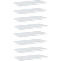 Bücherregal-Bretter 8 Stk. Hochglanz-Weiß 40x20x1,5 cm Vidaxl Weiß von BONNEVIE