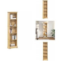 Bücherregal Corona 46x20x170 cm Massivholz Kiefer - Holz Regal - Buche Regal - Bücherregal Massiv - Regal Wohnzimmer - Wohnraum Einrichtung Bücherregal Corona 46x20x170 cm Massivholz Kiefer - Holz Regal - Buche Regal - Bücherregal Massiv - Regal Wohnzimmer - Wohnraum Einrichtung von VIDAXL