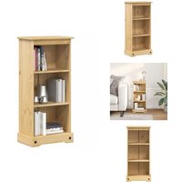 Bücherregal Corona 46x29x100 cm Massivholz Kiefer - Holz Regal - Buche Regalsystem - Wohnzimmer Möbel - Bücherregal Massiv - Wandregal von VIDAXL