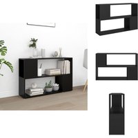 Bücherregal Schwarz 100x24x63 cm Holzwerkstoff - Bücherregal - Regal Schwarz - Wohnwand - Holzwerkstoff - Schrank Bücherregal Schwarz 100x24x63 cm Holzwerkstoff - Bücherregal - Regal Schwarz - Wohnwand - Holzwerkstoff - Schrank von VIDAXL