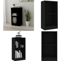 Bücherregal Schwarz 40x24x75 cm Holzwerkstoff - Vidaxl von VIDAXL
