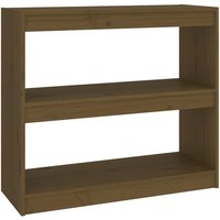 Bücherschrank/Raumteiler，Bücherregal Honigbraun 80x30x71,5 cm Kiefernholz vidaXL von BONNEVIE