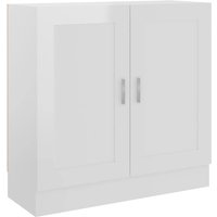 Bücherschrank Hochglanz-Weiß 82,5x30,5x80 cm Holzwerkstoff Vidaxl Weiß von BONNEVIE