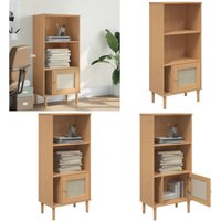 Bücherschrank SENJA Rattan-Look Braun 60x35x130 cm Kiefernholz - Holzregal - Bücherregal - Regal - Wohnraumgestaltung - Einrichtungsgegenstände Bücherschrank SENJA Rattan-Look Braun 60x35x130 cm Kiefernholz - Holzregal - Bücherregal - Regal - Wohnraumgestaltung - Einrichtungsgegenstände von VIDAXL