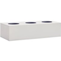 Bonnevie - Büro-Blumenkasten Hellgrau 90x40x23 cm Stahl vidaXL972107 von BONNEVIE