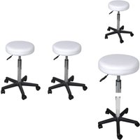 Bürohocker 2 Stk. Weiß 35,5x84 cm Kunstleder - Rollhocker - Bürohocker - Schreibtischstuhl - Sitzmöbel - Weißer Stuhl Bürohocker 2 Stk. Weiß 35,5x84 cm Kunstleder - Rollhocker - Bürohocker - Schreibtischstuhl - Sitzmöbel - Weißer Stuhl von VIDAXL
