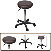 Vidaxl - Bürohocker Braun - Bürohocker - Rollhocker - Höhenverstellbar - Arbeitsstuhl - Home Office Stuhl von VIDAXL
