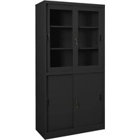 Büroschrank mit Schiebetür Anthrazit 90x40x180 cm Stahl Vidaxl von VIDAXL