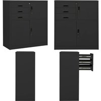 Vidaxl - Büroschrank Anthrazit 90x40x102 cm Stahl - Büroschrank - Aktenschrank - Stahlterschrank - Schreibtischschrank - Büroorganisation - Home & von VIDAXL
