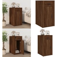 Büroschrank Braun Eichen-Optik 40x49x75 cm Holzwerkstoff - Bürostuhl - Schreibtisch - Büroorganisation - Holzwerkstoffmöbel - Eiche Optik - Home & von VIDAXL
