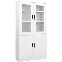 Büroschrank Weiß 90x40x180 cm Stahl vidaXL357316 von BONNEVIE