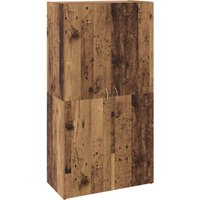 Büroschrank mit Regal mit Speicher mit Tür Altholz 60 x 32 x 115 cm Holzwerkstoff vidaXL von VIDAXL