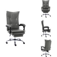 Bürostuhl Anthrazit Kunstleder - Bürostuhl - Ergonomischer Stuhl - Arbeitsplatzsessel - Gamingstuhl - Drehstuhl Bürostuhl Anthrazit Kunstleder - Bürostuhl - Ergonomischer Stuhl - Arbeitsplatzsessel - Gamingstuhl - Drehstuhl von VIDAXL