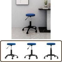 Vidaxl - Bürostuhl Drehbar Blau Samt von VIDAXL