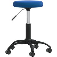 Vidaxl - Bürostuhl Drehbar Blau Samt von VIDAXL