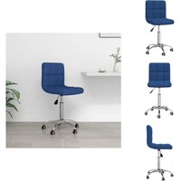 Vidaxl - Bürostuhl Drehbar Blau Stoff - Drehstuhl - Bürostuhl - Schreibtischstuhl - Ergonomischer Stuhl - Gamingstuhl von VIDAXL