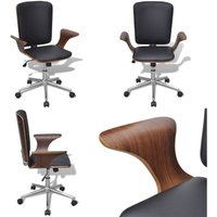 Bürostuhl Drehbar Bugholz mit Kunstleder-Polsterung - Bürostuhl - Schreibtischstuhl - Drehstuhl - Ergonomischer Stuhl - Lederstuhl - Home & Living Bürostuhl Drehbar Bugholz mit Kunstleder-Polsterung - Bürostuhl - Schreibtischstuhl - Drehstuhl - Ergonomischer Stuhl - Lederstuhl - Home & Living von VIDAXL