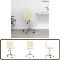 Bürostuhl Drehbar Creme Stoff - Drehstuhl - Bürostuhl - Schreibtischstuhl - Ergonomischer Stuhl - Sitzkomfort von VIDAXL