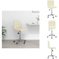 Bürostuhl Drehbar Creme Stoff - Drehstuhl - Bürostuhl - Schreibtischstuhl - Ergonomischer Stuhl - Sitzkomfort Bürostuhl Drehbar Creme Stoff - Drehstuhl - Bürostuhl - Schreibtischstuhl - Ergonomischer Stuhl - Sitzkomfort von VIDAXL