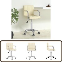 Vidaxl - Bürostuhl Drehbar Creme Stoff von VIDAXL
