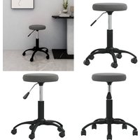 Bürostuhl Drehbar Dunkelgrau Samt - Bürostuhl - Drehstuhl - Samtsessel - Schreibtischstuhl - Homeoffice - Home & Living von VIDAXL