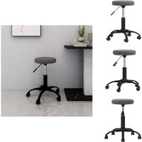 Vidaxl - Bürostuhl Drehbar Dunkelgrau Samt - Bürostuhl - Drehstuhl - Samtsessel - Schreibtischstuhl - Homeoffice von VIDAXL