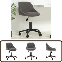 Vidaxl - Bürostuhl Drehbar Dunkelgrau Samt von VIDAXL