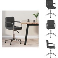 Vidaxl - Bürostuhl Drehbar Dunkelgrau Stoff - Bürostuhl - Bürostühle - Stuhl - Stühle von VIDAXL