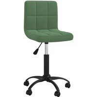 Bürostuhl Drehbar Dunkelgrün Samt vidaXL von VIDAXL