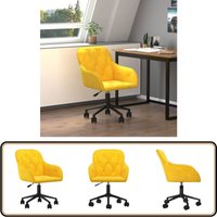 Bürostuhl Drehbar Gelb Samt - Bürostuhl - Drehstuhl - Samtstuhl - Gelber Stuhl - Arbeitsplatzstuhl Bürostuhl Drehbar Gelb Samt - Bürostuhl - Drehstuhl - Samtstuhl - Gelber Stuhl - Arbeitsplatzstuhl von VIDAXL
