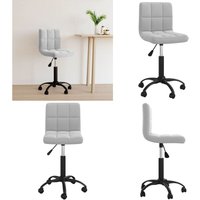 Bürostuhl Drehbar Hellgrau Samt - Drehstuhl - Bürostuhl - Schreibtischstuhl - Samtsessel - Ergonomischer Stuhl - Home & Living von VIDAXL