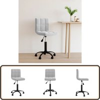 Bürostuhl Drehbar Hellgrau Samt - Drehstuhl - Bürostuhl - Schreibtischstuhl - Samtsessel - Ergonomischer Stuhl von VIDAXL