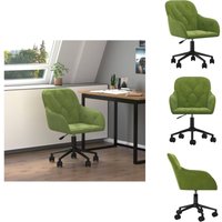 Bürostuhl Drehbar Hellgrün Samt - Bürostuhl - Drehstuhl - Samtstuhl - Gamingstuhl - Arbeitsplatzstuhl von VIDAXL
