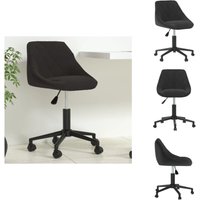 Bürostuhl Drehbar Schwarz Samt - Drehstuhl - Bürostuhl - Samtsessel - Ergonomischer Stuhl - Schreibtischstuhl Bürostuhl Drehbar Schwarz Samt - Drehstuhl - Bürostuhl - Samtsessel - Ergonomischer Stuhl - Schreibtischstuhl von VIDAXL