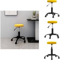 Bürostuhl Drehbar Senfgelb Samt - Bürostuhl - Bürostühle - Stuhl - Stühle von VIDAXL