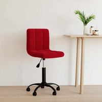 Vidaxl - Bürostuhl Drehbar Weinrot Samt 663954 von VIDAXL