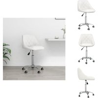 Bürostuhl Drehbar Weiß Kunstleder - Drehstuhl - Bürostuhl - Schreibtischstuhl - Ergonomischer Stuhl - Weißes Büro von VIDAXL