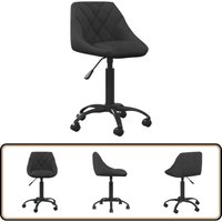 Bürostuhl Schwarz Samt - Bürostuhl - Schreibtischstuhl - Ergonomischer Stuhl - Drehstuhl - Höhenverstellbar von VIDAXL