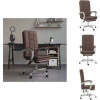 Bürostuhl mit Liegefunktion Braun Kunstleder - Bürostuhl - Schreibtischstuhl - Ergonomischer Stuhl - Arbeitsplatzstuhl - Lederlook Bürostuhl mit Liegefunktion Braun Kunstleder - Bürostuhl - Schreibtischstuhl - Ergonomischer Stuhl - Arbeitsplatzstuhl - Lederlook von VIDAXL