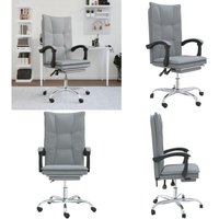 Bürostuhl mit Liegefunktion Hellgrau Stoff - Bürostuhl - Schreibtischstuhl - Ergonomischer Stuhl - Höhenverstellbar - Drehbarer Stuhl - Home & Living Bürostuhl mit Liegefunktion Hellgrau Stoff - Bürostuhl - Schreibtischstuhl - Ergonomischer Stuhl - Höhenverstellbar - Drehbarer Stuhl - Home & Living von VIDAXL